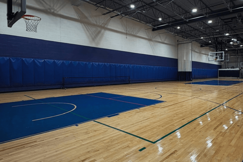 Kids playing on indoor turf